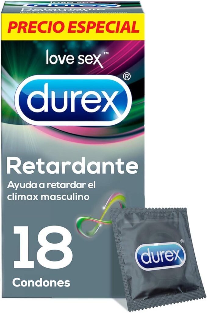 Durex Retardante Condones con benzocaína caja con 18 piezas